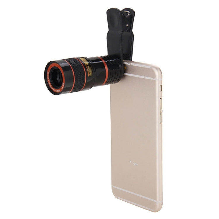 8X Zoom Telescope Telephoto Camera Lens with Clip(Black) - Telescope & Microscope by PMC TechLife | Online Shopping South Africa | PMC TechLife