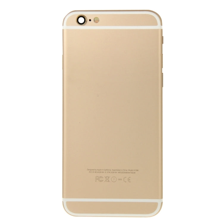 Full Housing Back Cover with Power Button & Volume Button Flex Cable & Charging Port Flex Cable & Speaker Ringer Buzzer for iPhone 6(Gold) - iPhone 6/6 Plus Parts by PMC TechLife | Online Shopping South Africa | PMC TechLife