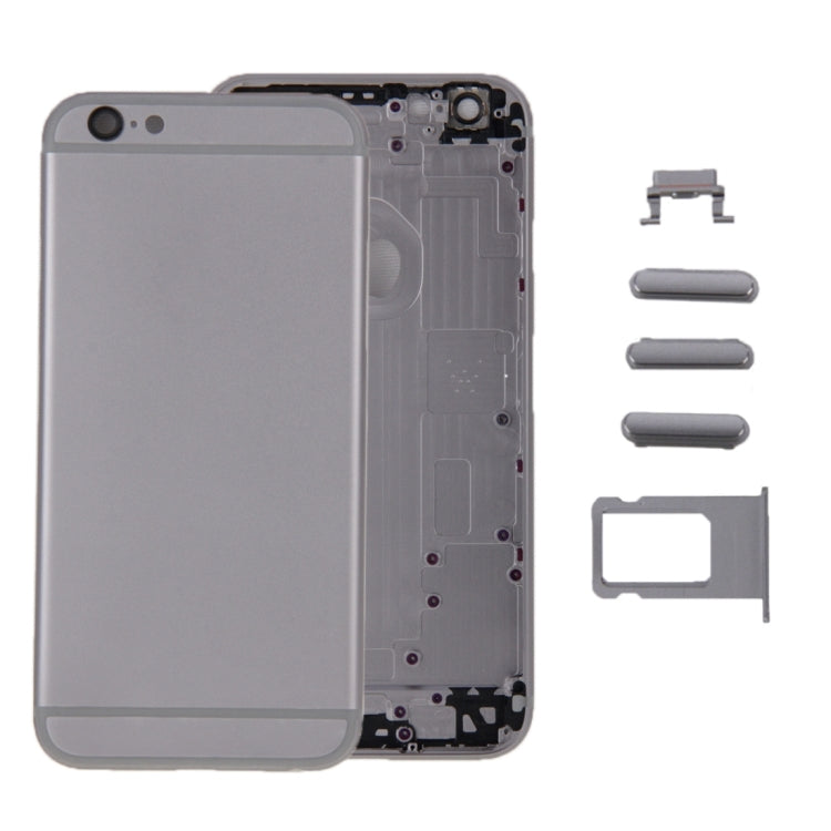 6 in 1 for iPhone 6 Plus (Back Cover + Card Tray + Volume Control Key + Power Button + Mute Switch Vibrator Key + Sign) Full Assembly Housing Cover(Grey) - iPhone 6/6 Plus Parts by PMC TechLife | Online Shopping South Africa | PMC TechLife
