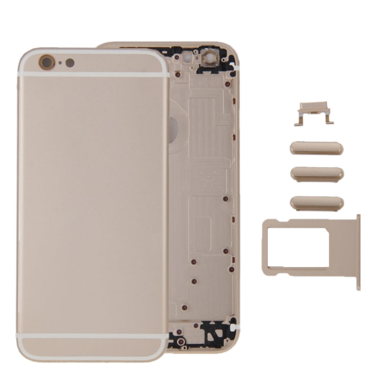 6 in 1 for iPhone 6 Plus (Back Cover + Card Tray + Volume Control Key + Power Button + Mute Switch Vibrator Key + Sign) Full Assembly Housing Cover(Gold) - iPhone 6/6 Plus Parts by PMC TechLife | Online Shopping South Africa | PMC TechLife