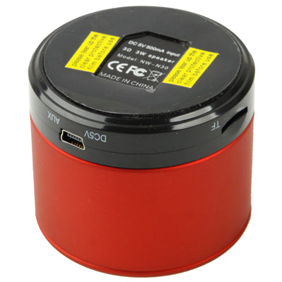 Bluetooth V2.1 Mini Stereo Speaker for Galaxy S IV / i9500 / SIII / i9300 / i8190 / S7562 / i8750 / i9220 / N7000 / i9100 / i9082 / iPhone 5 / iPhone 4 & 4S / New iPad / BlackBerry Z10 / HTC / Nokia / ... uilt-in Rechargeable Battery, Support TF Card(Red) - Desktop Speaker by PMC TechLife | Online Shopping South Africa | PMC TechLife