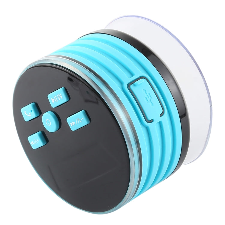 F08 Portable Speaker IPX7 Waterproof Support FM Radio High-fidelity Sound Box Bluetooth Speaker with Suction Cup & LED Light(Blue) - Waterproof Speaker by PMC TechLife | Online Shopping South Africa | PMC TechLife