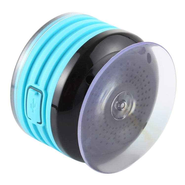 F08 Portable Speaker IPX7 Waterproof Support FM Radio High-fidelity Sound Box Bluetooth Speaker with Suction Cup & LED Light(Blue) - Waterproof Speaker by PMC TechLife | Online Shopping South Africa | PMC TechLife