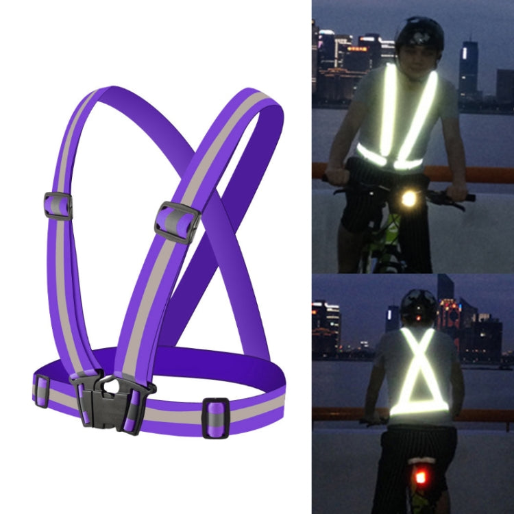 Night Riding Running Flexible Reflective Safety Vest(Purple) - free shipping - PMC TechLife - Order now!