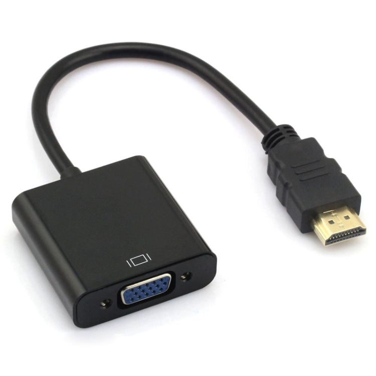 24cm Full HD 1080P HDMI to VGA + Audio Output Cable for Computer / DVD / Digital Set-top Box / Laptop / Mobile Phone / Media Player(Black) - Cable by PMC TechLife | Online Shopping South Africa | PMC TechLife