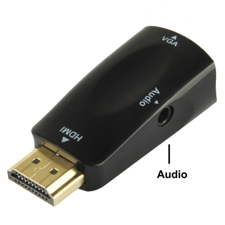 Full HD 1080P HDMI to VGA and Audio Adapter for HDTV / Monitor / Projector(Black) - Adapter by PMC TechLife | Online Shopping South Africa | PMC TechLife