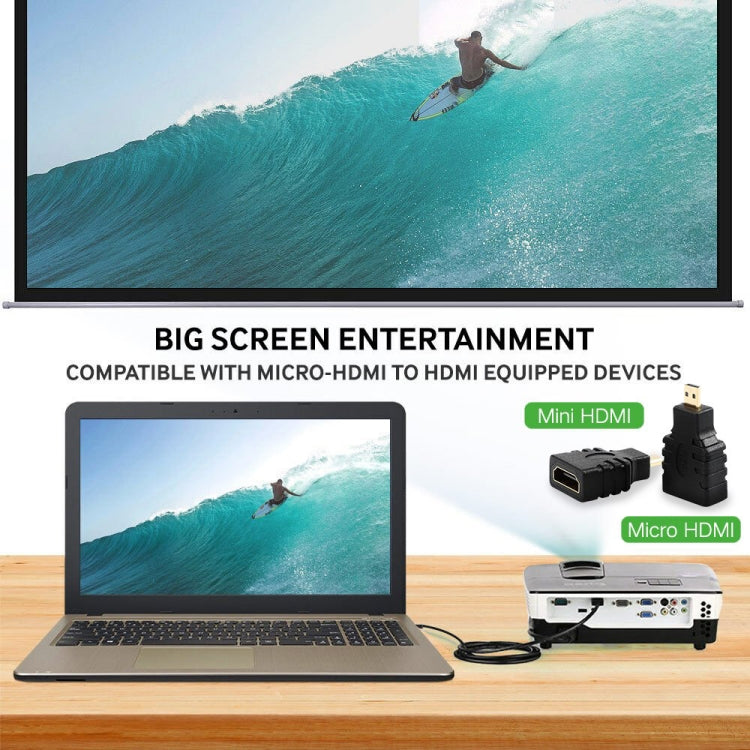 3 in 1 Full HD 1080P HDMI Cable Adaptor Kit (1.5m HDMI Cable + HDMI to Mini HDMI Adaptor + HDMI to Micro HDMI Adaptor) - free shipping - PMC TechLife - Order now!