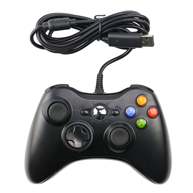 USB 2.0 Wired Controller Gamepad for XBOX360, Plug and Play, Cable Length: 2.5m(Black) - Gamepad by PMC TechLife | Online Shopping South Africa | PMC TechLife