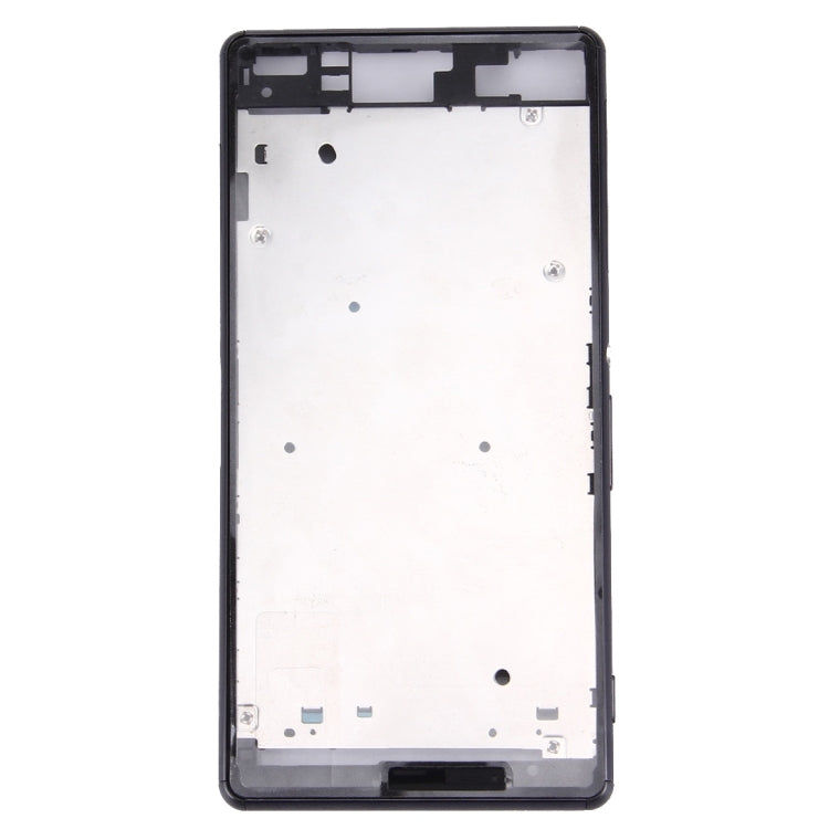 Front Housing LCD Frame Bezel Plate  for Sony Xperia Z3 / L55w / D6603(Black) - Frame Bezel Plate by PMC TechLife | Online Shopping South Africa | PMC TechLife