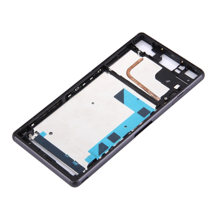Front Housing LCD Frame Bezel Plate  for Sony Xperia Z3 / L55w / D6603(Black) - Frame Bezel Plate by PMC TechLife | Online Shopping South Africa | PMC TechLife