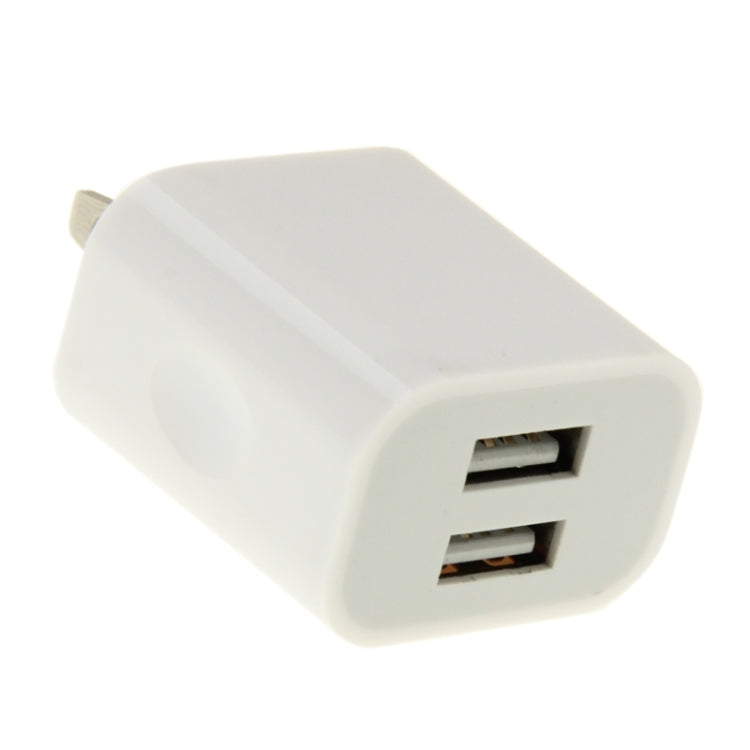 2-Ports 5V 2A US Plug USB Charger, For iPad, iPhone, Galaxy, Huawei, Xiaomi, LG, HTC and Other Smart Phones, Rechargeable Devices(White) - USB Charger by PMC TechLife | Online Shopping South Africa | PMC TechLife