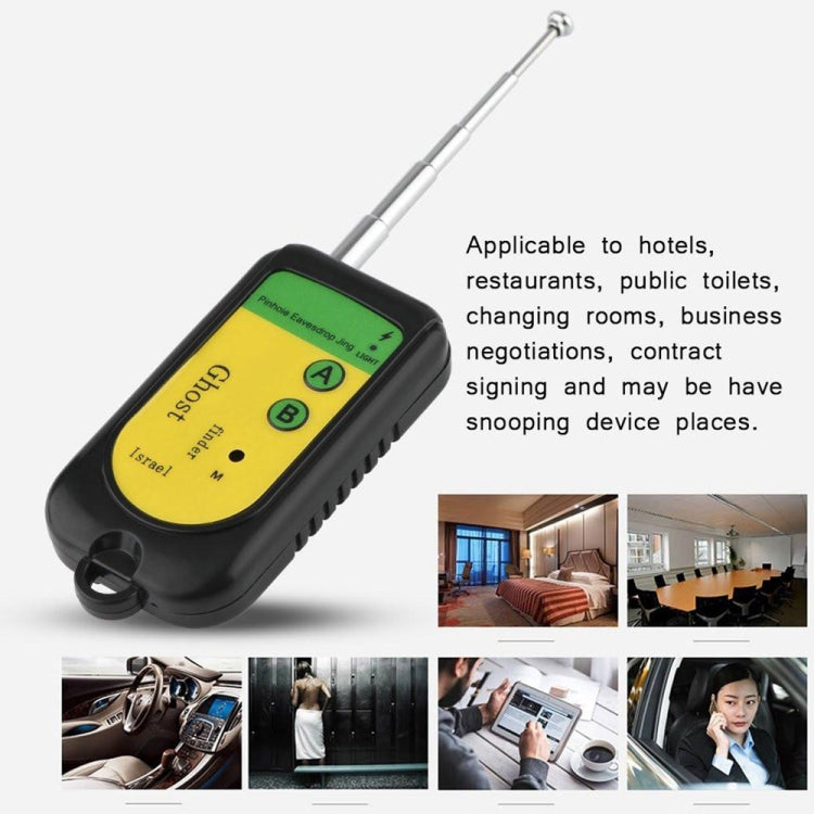 Ghost Detector Signal Bug RF Detector Finder Scanner Monitor Checker Pinhole Surveillance Camera Wireless Device(Black) - RF Signal Detector by PMC TechLife | Online Shopping South Africa | PMC TechLife