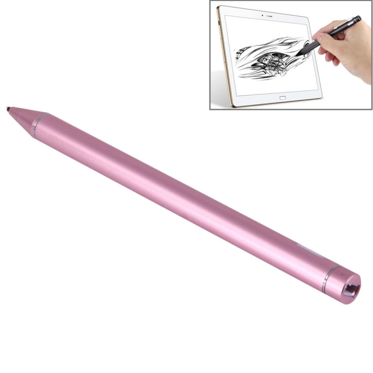 Universal Rechargeable Capacitive Touch Screen Stylus Pen with 2.3mm Superfine Metal Nib, For iPhone, iPad, Samsung, and Other Capacitive Touch Screen Smartphones or Tablet PC(Rose Gold) - Stylus Pen by PMC TechLife | Online Shopping South Africa | PMC TechLife