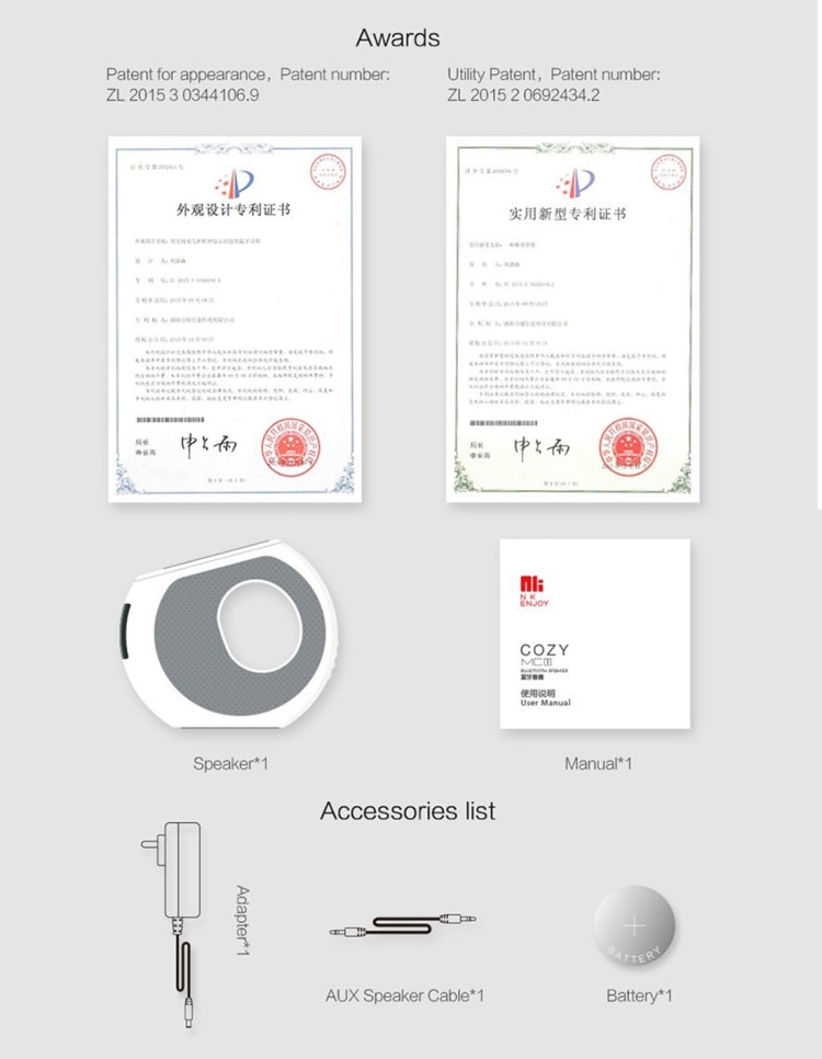 NILLKIN MC1 CE / RoHs / FCC Certificated QI Standard Wireless Charging Transmitter + Bluetooth Speaker, EU Plug , For iPhone, Galaxy, Sony, Lenovo, HTC, Huawei, Google, LG, Xiaomi, other Smartphones - free shipping - PMC TechLife - Order now!