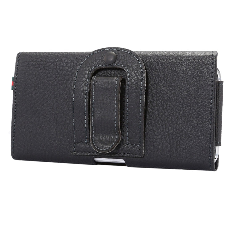 Universal Litchi Texture Vertical Flip Thwartwise PU Leather Case / Waist Bag with Back Splint & Card Slots & 15cm Lanyard for Galaxy S7 Edge & S7 & S6 Edge & S6, Huawei P9 & P9 Lite & P9 Plus & Sony  ... 5, Xiaomi Redmi 4, Size: 15.5 x 8 x 1.8 cm (Black) - free shipping - PMC TechLife - Order now!
