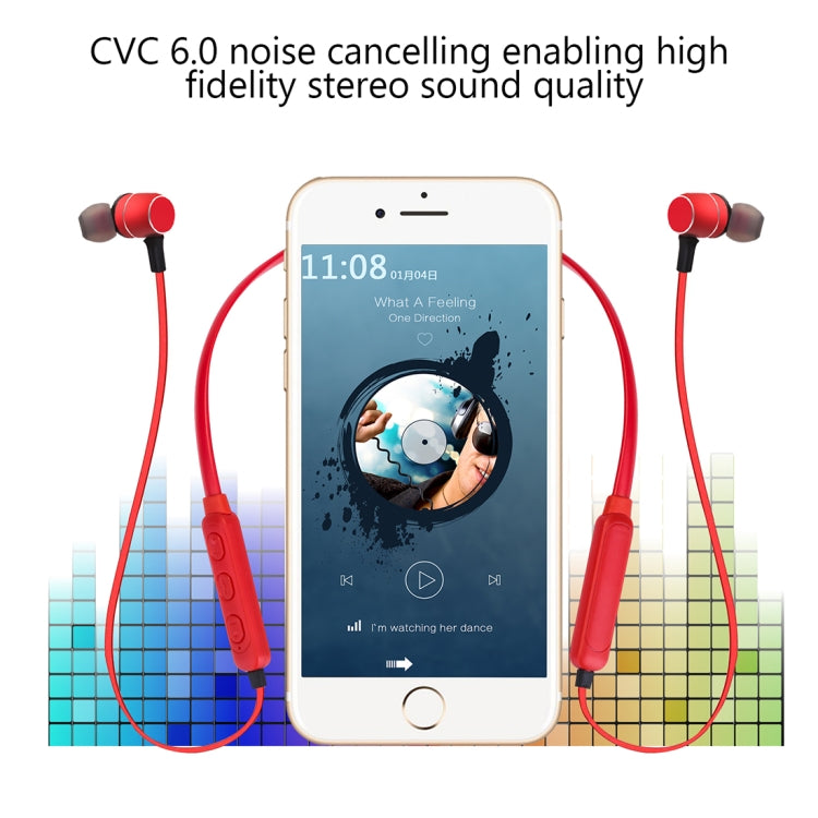 BTH-S8 Sports Style Magnetic Wireless Bluetooth In-Ear Headphones, For iPhone, Galaxy, Huawei, Xiaomi, LG, HTC and Other Smart Phones, Working Distance: 10m(Red) - Sport Earphone by PMC TechLife | Online Shopping South Africa | PMC TechLife