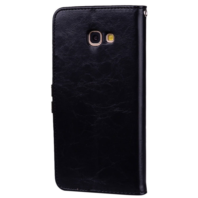 For Samsung Galaxy A5 (2017) Business Style Oil Wax Texture Horizontal Flip Leather Case with Holder & Card Slots & Wallet(Black) - free shipping - PMC TechLife - Order now!