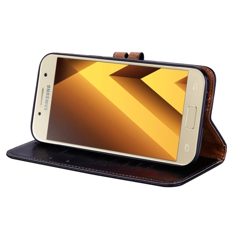 For Samsung Galaxy A5 (2017) Business Style Oil Wax Texture Horizontal Flip Leather Case with Holder & Card Slots & Wallet(Black) - free shipping - PMC TechLife - Order now!
