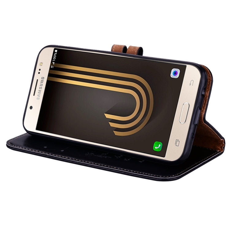 For Samsung Galaxy J5 (2017) / J530 (EU Version) Business Style Oil Wax Texture Horizontal Flip Leather Case with Holder & Card Slots & Wallet(Black) - Galaxy Phone Cases by PMC TechLife | Online Shopping South Africa | PMC TechLife | Buy Now Pay Later Mobicred