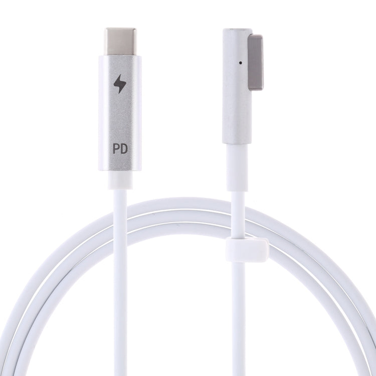 85W 5 Pin MagSafe 1 (L-Shaped) to USB-C / Type-C PD Charging Cable(White) - Cable & Adapter by PMC TechLife | Online Shopping South Africa | PMC TechLife