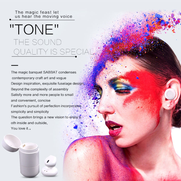 SABBAT J012 Single Ear Mini Bluetooth 4.2 In-Ear Stereo Earphone with Charging Box, For iPad, iPhone, Galaxy, Huawei, Xiaomi, LG, HTC and Other Smart Phones - free shipping - PMC TechLife - Order now!