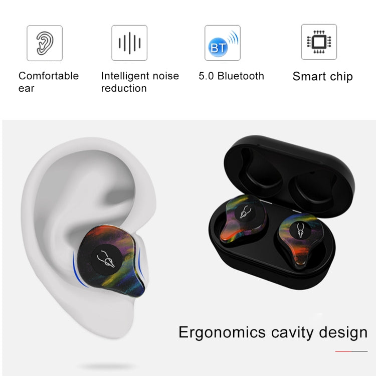 SABBAT X12PRO Mini Bluetooth 5.0 In-Ear Stereo Earphone with Charging Box, For iPad, iPhone, Galaxy, Huawei, Xiaomi, LG, HTC and Other Smart Phones(Starry Sky) - free shipping - PMC TechLife - Order now!