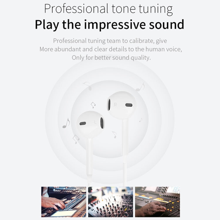 JOYROOM JR-EP1 1.2m 3.5mm Plug Wire Control In-Ear Earphone(White) - In Ear Wired Earphone by JOYROOM | Online Shopping South Africa | PMC TechLife | Buy Now Pay Later Mobicred