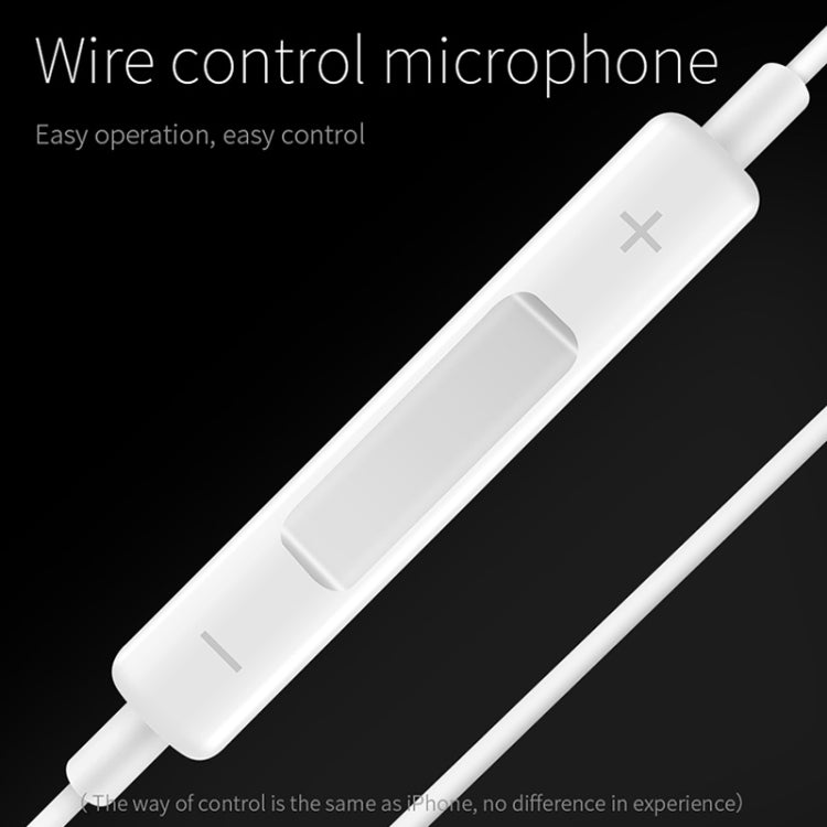 JOYROOM JR-EP1 1.2m 3.5mm Plug Wire Control In-Ear Earphone(White) - In Ear Wired Earphone by JOYROOM | Online Shopping South Africa | PMC TechLife | Buy Now Pay Later Mobicred