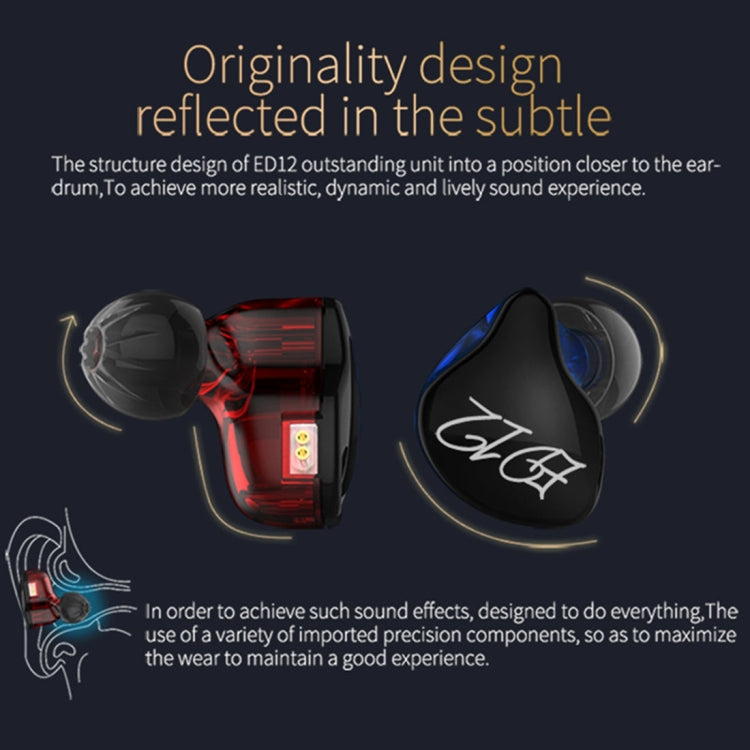 KZ ED12 Standard Version 3.5mm Jack Hanging Ear Sports In-Ear Wired Earphone, Cable Length: 1.2m - free shipping - PMC TechLife - Order now!