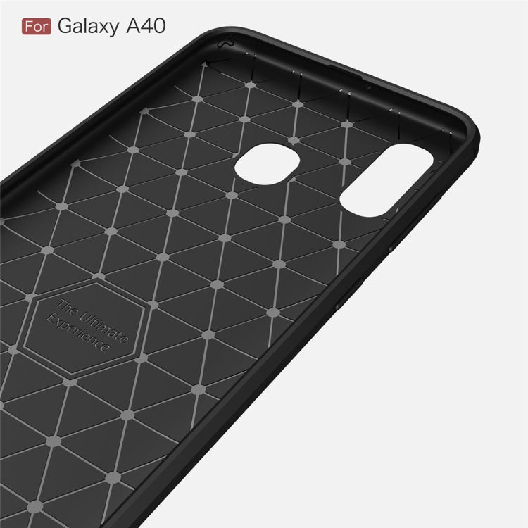 Brushed Texture Carbon Fiber TPU Case for Galaxy A40 (Black) - free shipping - PMC TechLife - Order now!