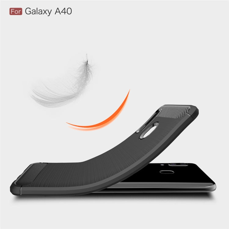 Brushed Texture Carbon Fiber TPU Case for Galaxy A40 (Black) - free shipping - PMC TechLife - Order now!