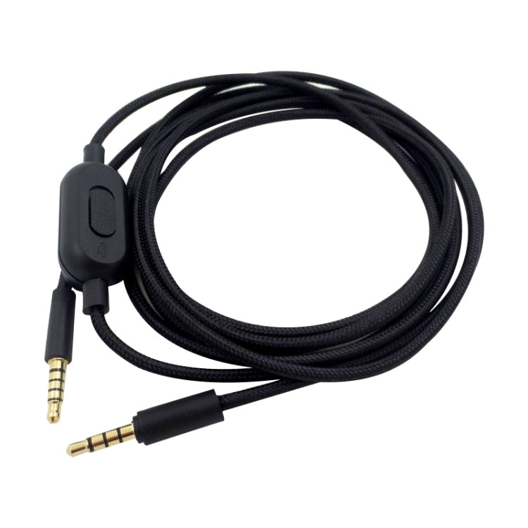 ZS0159 For Logitech G433 / G233 / G Pro / G Pro X 3.5mm Male to Male Gaming Headset Audio Cable with Wire-controlled, Cable Length: 2m(Black) - Headset Accessories by PMC TechLife | Online Shopping South Africa | PMC TechLife | Buy Now Pay Later Mobicred