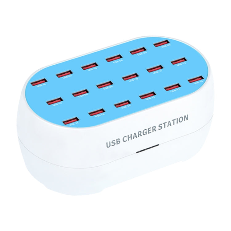 830-18 120W 18 USB Ports Multifunction Smart Charger Station AC100-240V, US Plug (White) - Multifunction Charger by PMC TechLife | Online Shopping South Africa | PMC TechLife