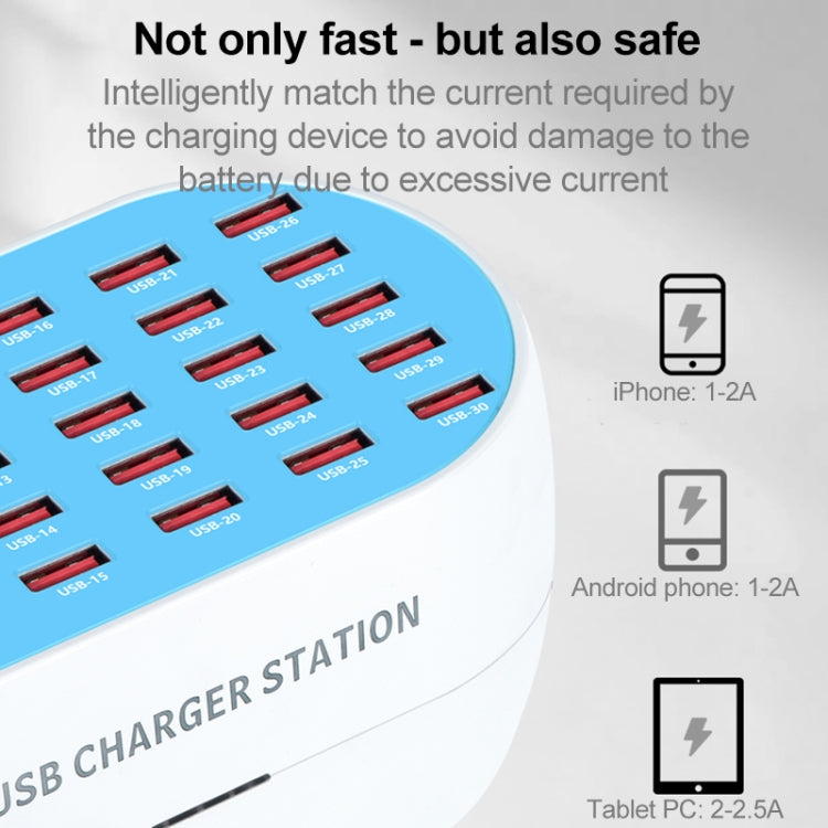 830-18 120W 18 USB Ports Multifunction Smart Charger Station AC100-240V, US Plug (White) - Multifunction Charger by PMC TechLife | Online Shopping South Africa | PMC TechLife