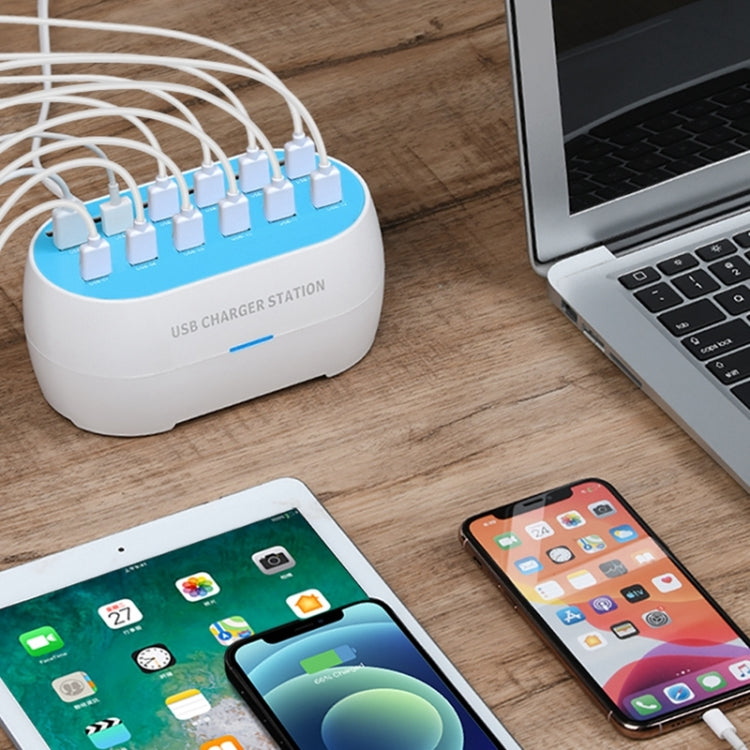 830-18 120W 18 USB Ports Multifunction Smart Charger Station AC100-240V, US Plug (White) - Multifunction Charger by PMC TechLife | Online Shopping South Africa | PMC TechLife