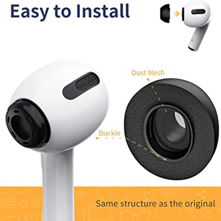 ZS0164 Slow Rebound Foam Earmuffs for AirPods Pro, Size: S (Black) - Anti-dust & Ear Caps by PMC TechLife | Online Shopping South Africa | PMC TechLife