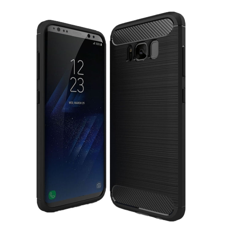 For Galaxy S8 Brushed Carbon Fiber Texture Shockproof TPU Protective Cover Case (Black) - free shipping - PMC TechLife - Order now!