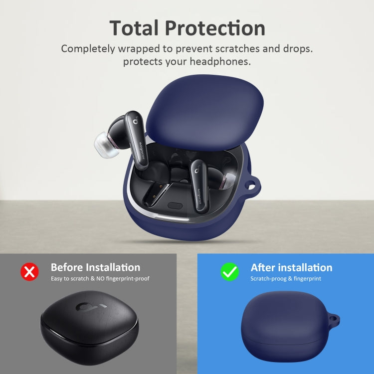 For Anker Soundcore Liberty 4 Bluetooth Earphone Silicone Protective Case (Black) - Other Earphone Case by PMC TechLife | Online Shopping South Africa | PMC TechLife