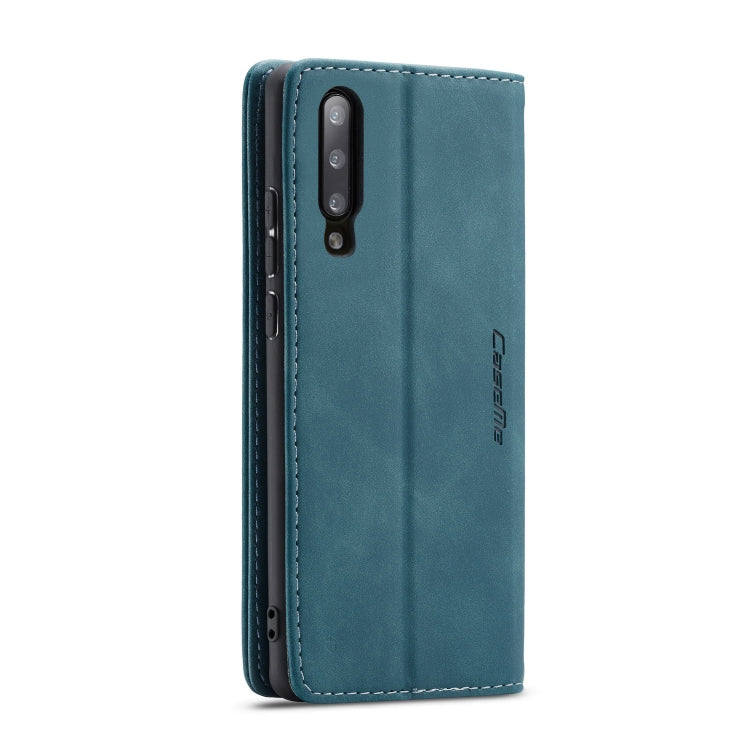 CaseMe-013 Multifunctional Retro Frosted Horizontal Flip Leather Case for Galaxy A70, with Card Slot & Holder & Zipper Wallet & Photo Frame(Blue) - free shipping - PMC TechLife - Order now!