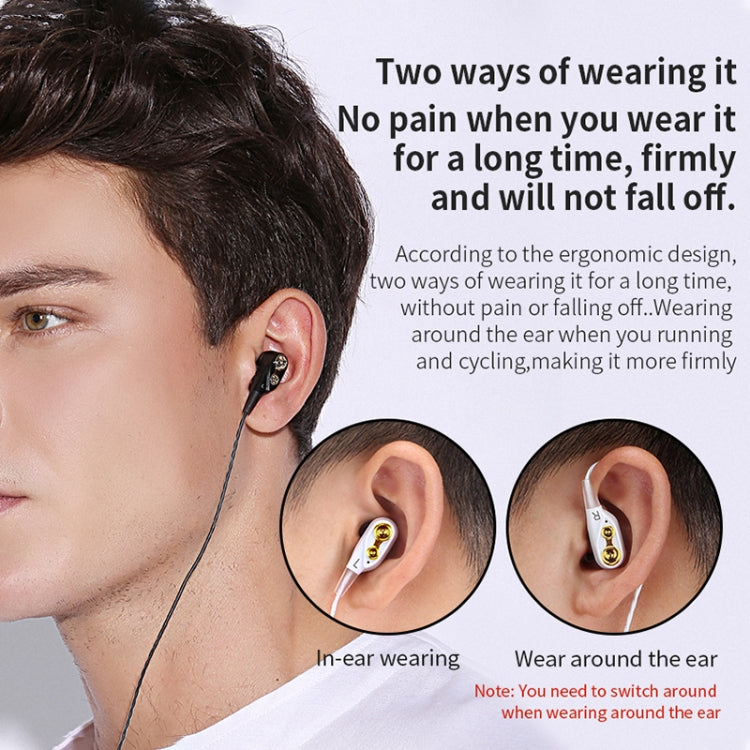 QKZ CK8 HiFi In-ear Four Unit Sports Music Headphones (Black) - free shipping - PMC TechLife - Order now!