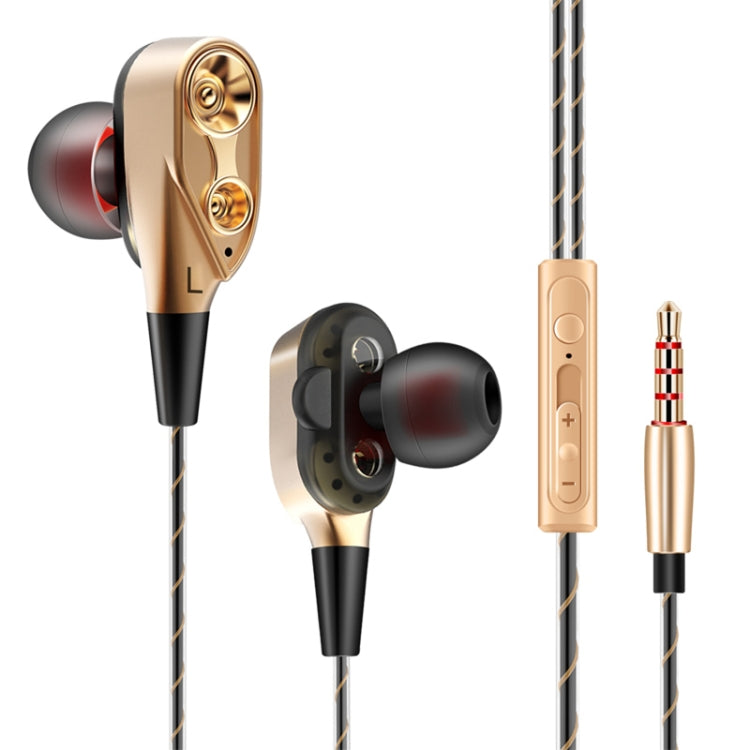 QKZ CK8 HiFi In-ear Four Unit Sports Music Headphones (Gold) - free shipping - PMC TechLife - Order now!
