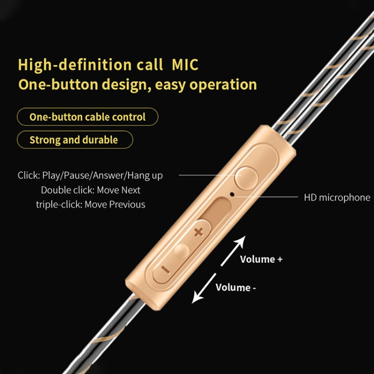 QKZ CK8 HiFi In-ear Four Unit Sports Music Headphones (Gold) - free shipping - PMC TechLife - Order now!