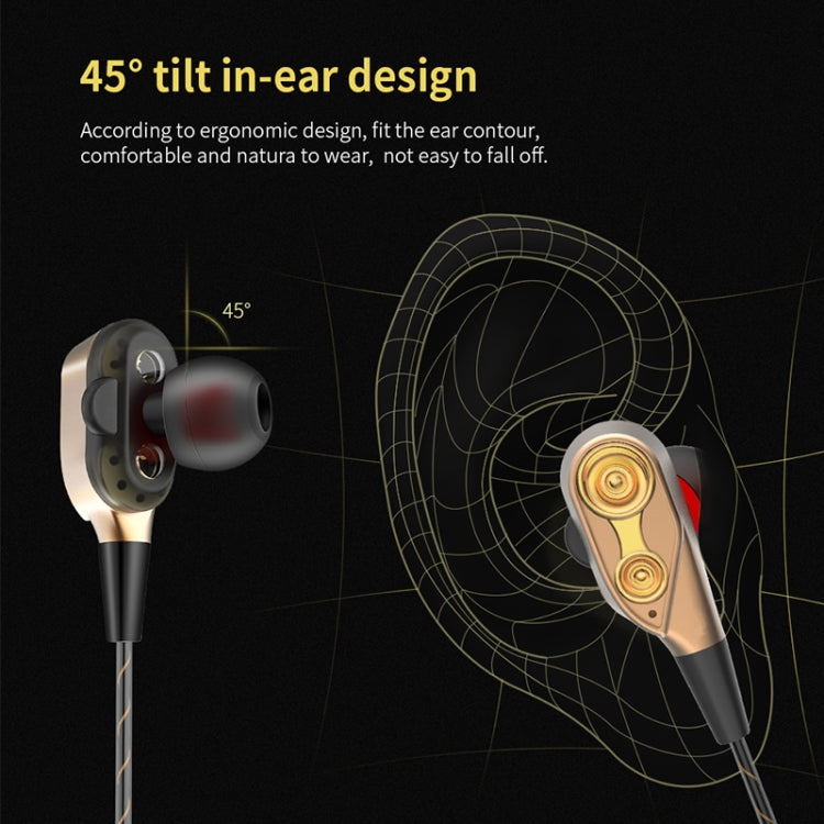 QKZ CK8 HiFi In-ear Four Unit Sports Music Headphones (Gold) - free shipping - PMC TechLife - Order now!