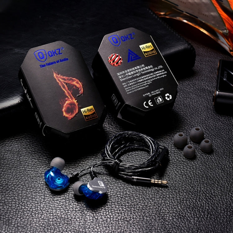 QKZ CK9 HiFi In-ear Four Unit Sports Music Headphones (Blue) - Sport Earphone by QKZ | Online Shopping South Africa | PMC TechLife | Buy Now Pay Later Mobicred