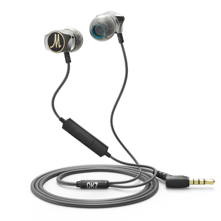 QKZ DM7 High-quality In-ear All-metal Sports Music Headphones, Microphone Version - In Ear Wired Earphone by QKZ | Online Shopping South Africa | PMC TechLife | Buy Now Pay Later Mobicred