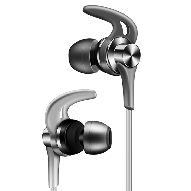 QKZ EQ1 CNC Metal Shark Fin Headphones Sports Music Headphones, Microphone Version (Grey) - In Ear Wired Earphone by QKZ | Online Shopping South Africa | PMC TechLife