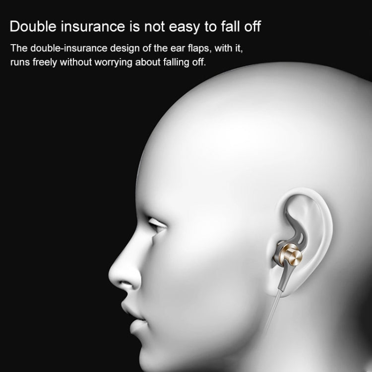 QKZ EQ1 CNC Metal Shark Fin Headphones Sports Music Headphones, Microphone Version (Rose Gold) - In Ear Wired Earphone by QKZ | Online Shopping South Africa | PMC TechLife | Buy Now Pay Later Mobicred