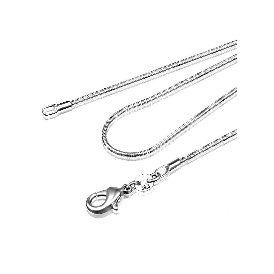 1 mm Solid 925 Sterling Silver Women's Italian Round Snake Chain Necklace - Necklaces by PMC TechLife SA | Online Shopping South Africa | PMC TechLife | Buy Now Pay Later Mobicred