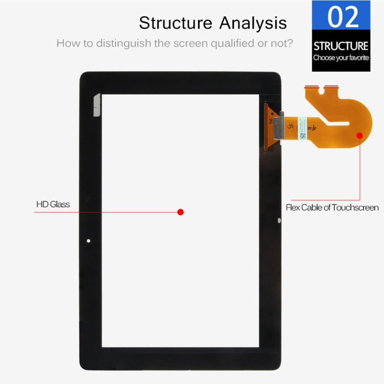 Touch Panel Digitizer for ASUS Pad MeMO FHD 10 / ME301 / ME302 / ME302C / ME302KL / K005 / 5449N / K00A(Black) - free shipping - PMC TechLife - Order now!