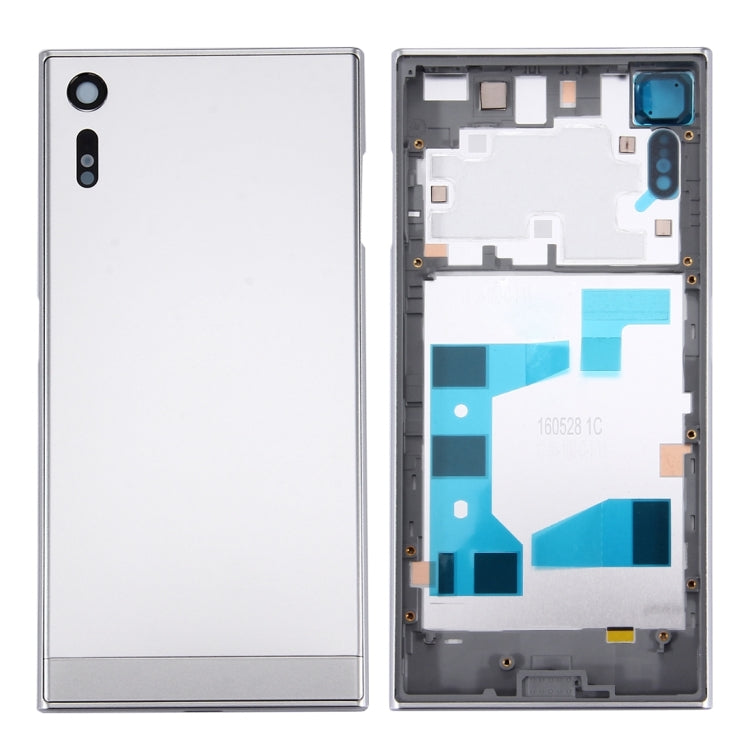 Back Battery Cover + Back Battery Bottom Cover + Middle Frame for Sony Xperia XZ(Silver) - Back Cover by PMC TechLife | Online Shopping South Africa | PMC TechLife